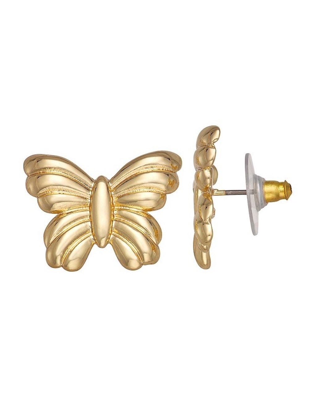 Napier Gold Tone Butterfly Earrings NEW